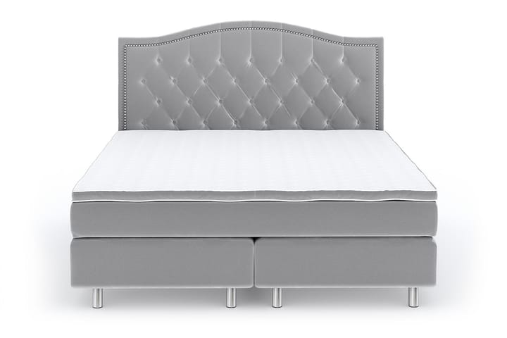 SINNEBO Velvet Sänkypaketti 210x210 - Ljusgrå - Möbler - Sovrum - Sängar - Kontinentalsängar