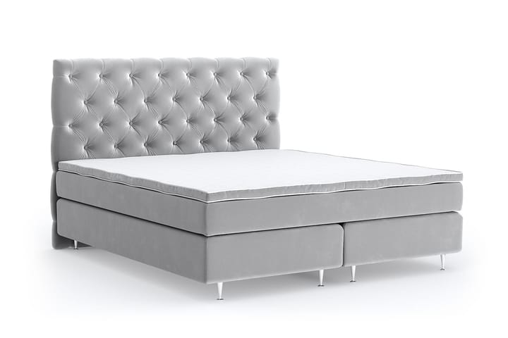 SINNEBO Velvet Sänkypaketti 210x210 - Ljusgrå - Möbler - Sovrum - Sängar - Kontinentalsängar