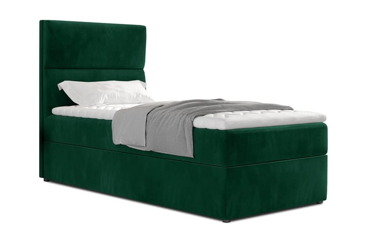 ALBIATE Förvaringssäng 90x200 cm Vertikal Söm Grön - Möbler - Sovrum - Sängar - Sängar med förvaring