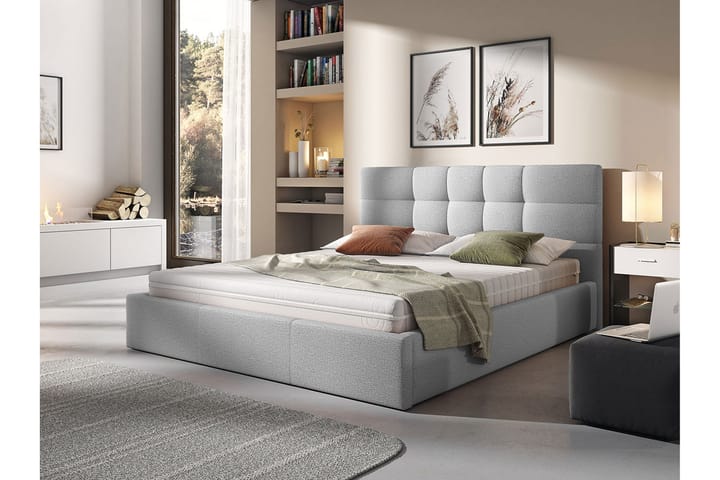 ROZALIA Förvaringssäng 160x200 cm  Grå - Grå - Möbler - Sovrum - Sängar - Sängar med förvaring