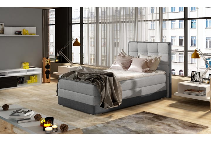 TENESHA Förvaringssäng 90x200 cm Grå - Möbler - Sovrum - Sängar - Sängar med förvaring