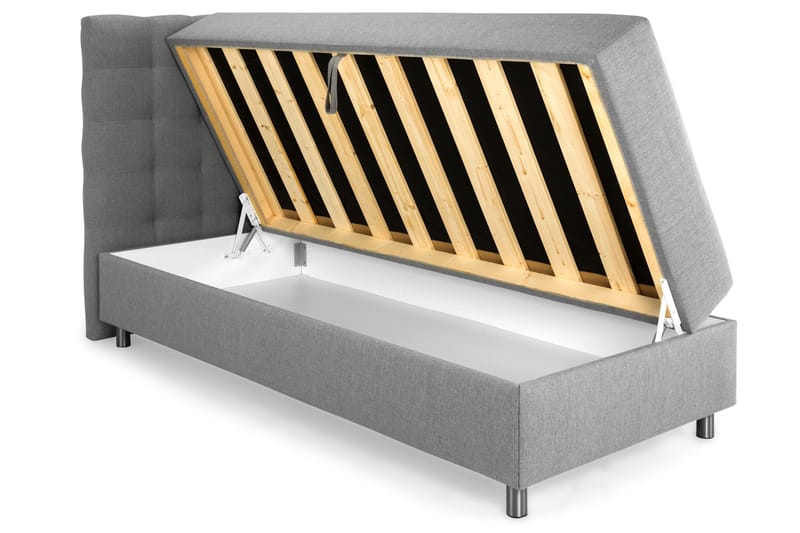 WEYBURN Förvaringssäng 90x200 Ljusgrå - Möbler - Sovrum - Sängar - Sängar med förvaring