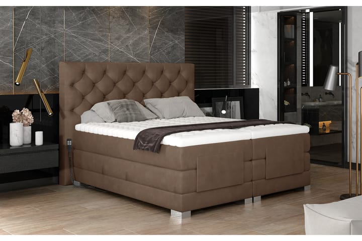 ACAULE Sängpaket Kontinentalsäng 140x200 cm Ställbar Ljusbru - Möbler - Sovrum - Sängar - Ställbara sängar