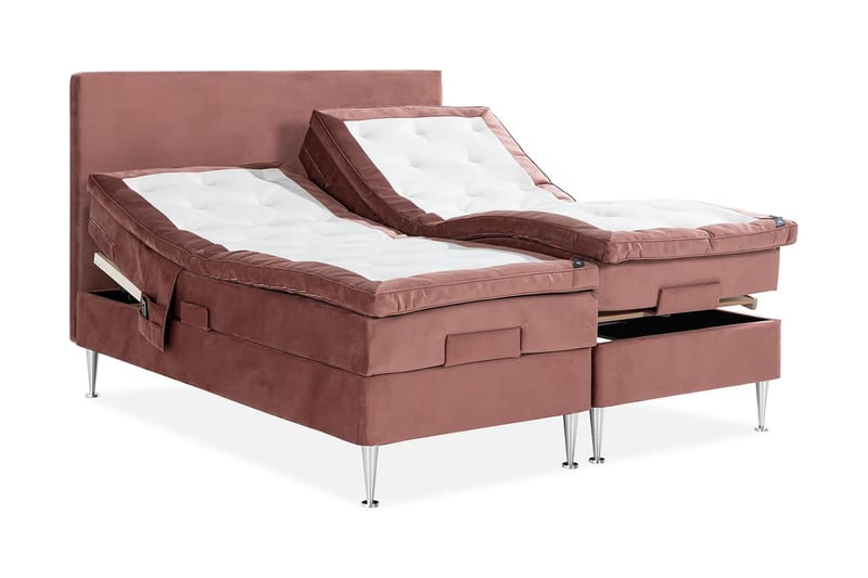 Ställbar SAFIR Velour Rosa 180x200 Ställbar - Möbler - Sovrum - Sängar - Ställbara sängar