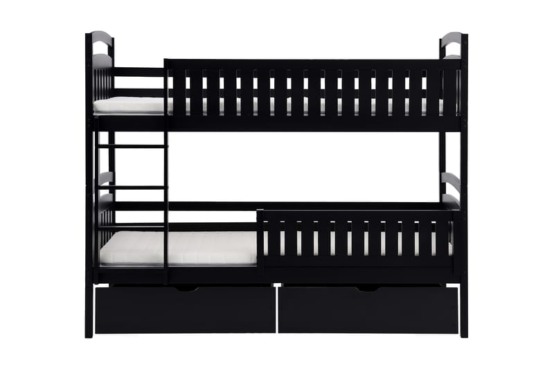 KATSUHISA Våningssäng 90x200 cm Svart - Möbler - Sovrum - Sängar - Våningssängar & loftsängar