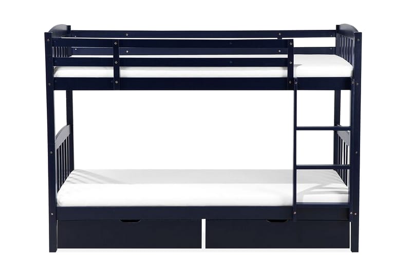 MAZURES Våningssäng 90x200 cm med Förvaring Marinblå - Möbler - Sovrum - Sängar - Våningssängar & loftsängar