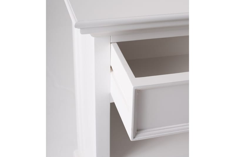 KOLNINGBERG Sängbord 81 cm med Förvaring Låda + Hylla Vit - Möbler - Sovrum - Sängbord