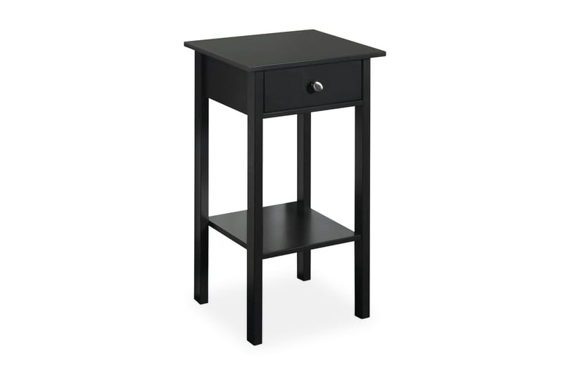 LAUTARO Sängbord 40 cm med Förvaring Låda + Hylla Svart - Möbler - Matplats - Matbord & köksbord