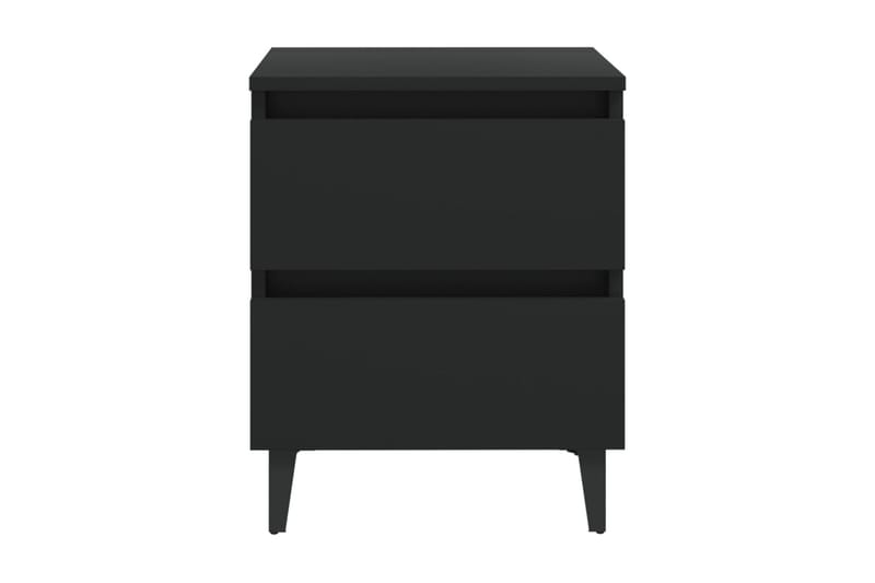 Sängbord 2 st svart 40x35x50 cm spånskiva - Svart - Möbler - Sovrum - Sängbord
