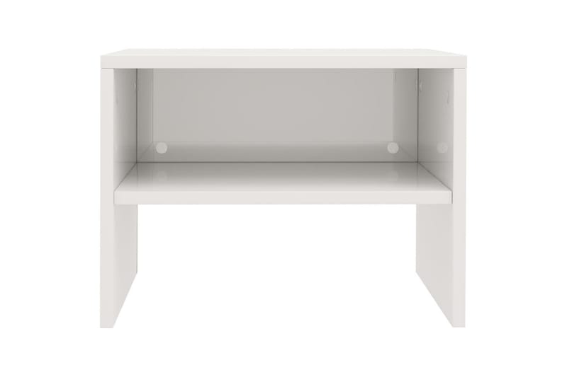 Sängbord 2 st vit högglans 40x30x30 cm spånskiva - Vit - Möbler - Sovrum - Sängbord