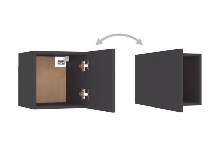 Sängbord grå 30,5x30x30 cm spånskiva - Grå - Möbler - Sovrum - Sängbord