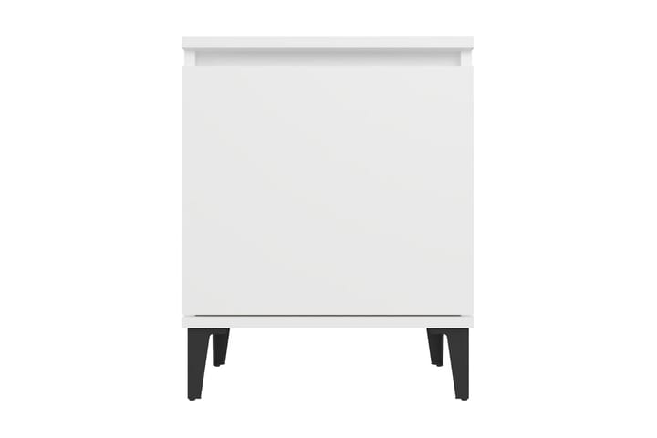 Sängbord med metallben vit 40x30x50 cm