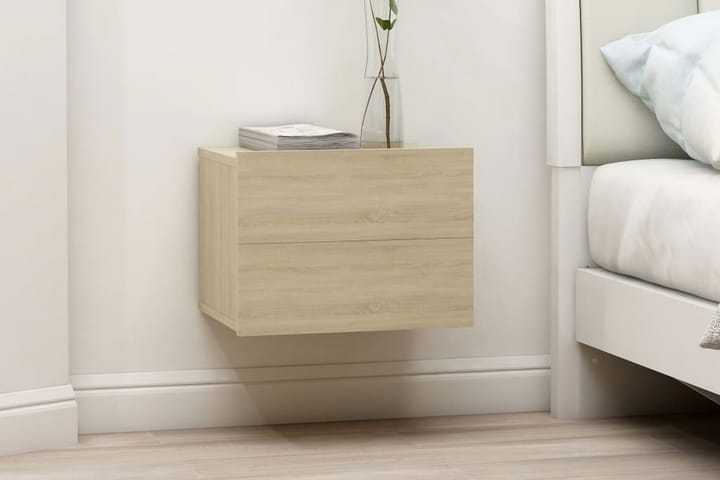 Sängbord sonoma ek 40x30x30 cm spånskiva - Beige - Möbler - Sovrum - Sängbord