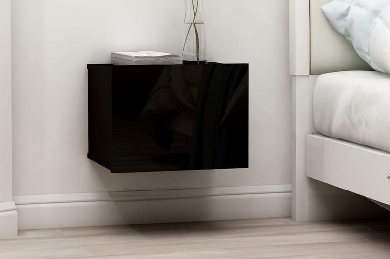 Sängbord svart 40x30x30 cm spånskiva - Svart - Möbler - Sovrum - Sängbord