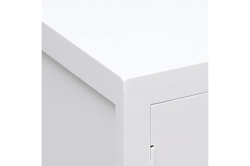 Sängbord vit 38x28x52 cm paulownia - Vit - Möbler - Sovrum - Sängbord