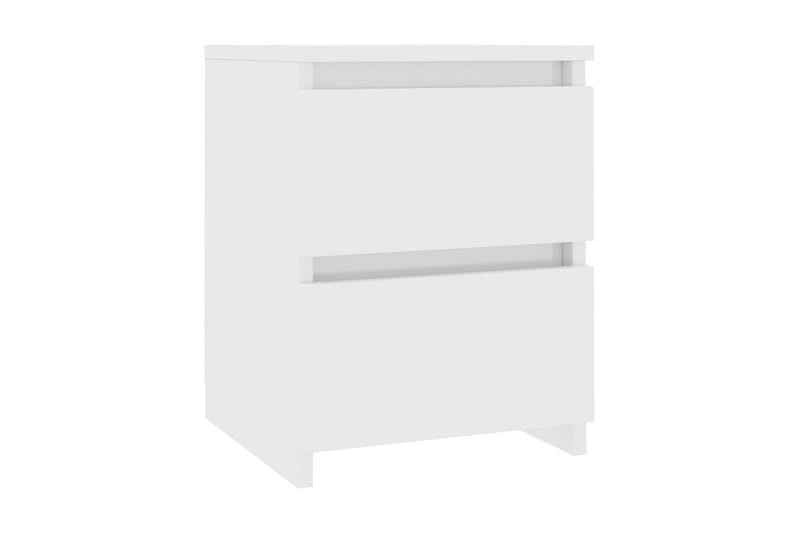 Sängbord vit högglans 30x30x40 cm spånskiva - Vit - Möbler - Sovrum - Sängbord