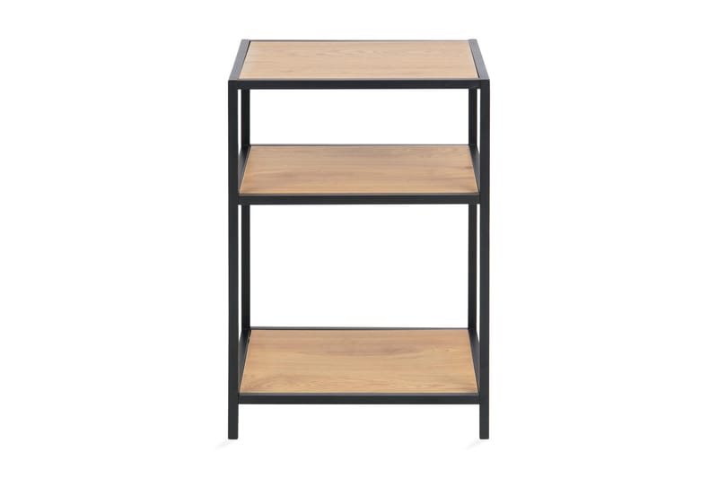 ZUMAR Sängbord 35 cm med Förvaring Hyllor Natur/Svart - Möbler - Matplats - Matbord & köksbord