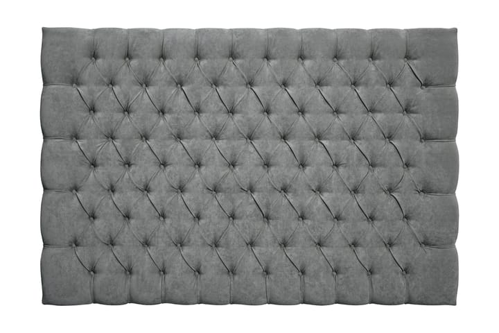GRAND XL Sänggavel 210 cm Grå Sammet