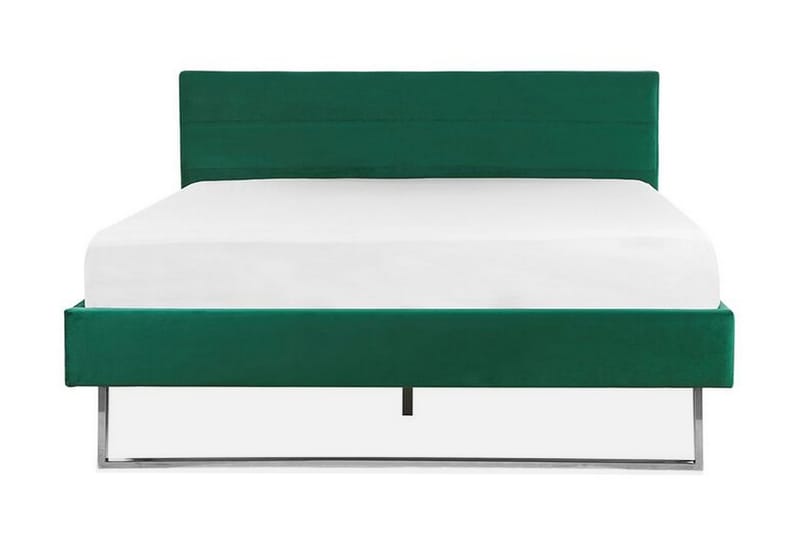 DAVOU Säng 160x200 cm Grön/Sammet