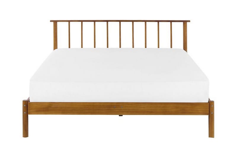 Dubbelsäng 140 x 200 cm brun BARRET - Trä/natur - Möbler - Sovrum - Sängram & sängstomme