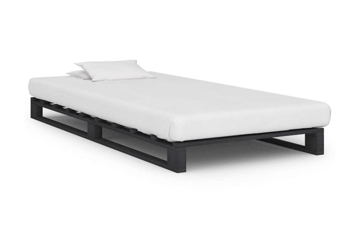 Pallsängram grå massiv furu 90x200 cm - Grå - Möbler - Sovrum - Sängram & sängstomme