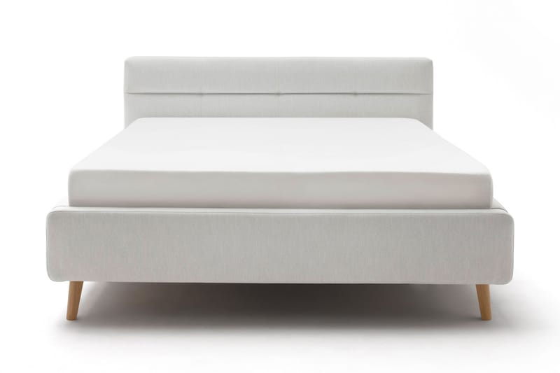 PELADO Sängram med Förvaring 160x200 cm Ljusgrå/Ek - Möbler - Sovrum - Sängram & sängstomme