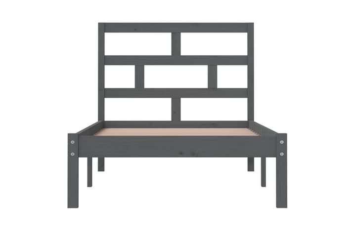 Sängram grå massiv furu 100x200 cm - Grå - Möbler - Sovrum - Sängram & sängstomme