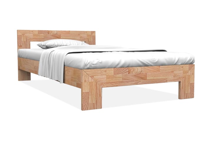 Sängram massiv ek 160x200 cm - Brun - Möbler - Sovrum - Sängram & sängstomme