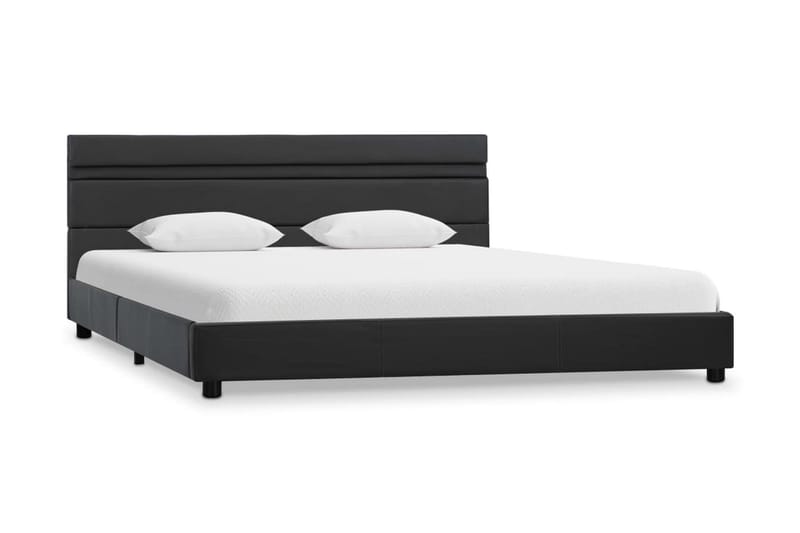 Sängram med LED grå konstläder 120x200 cm - Grå - Möbler - Sovrum - Sängram & sängstomme