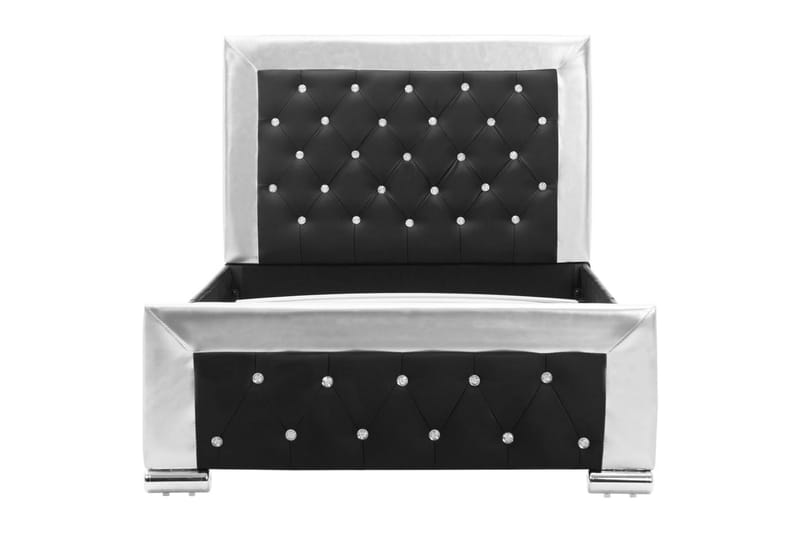 Sängram svart konstläder 90x200 cm - Svart - Möbler - Sovrum - Sängram & sängstomme