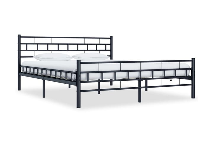 Sängram svart stål 160x200 cm - Svart - Möbler - Sovrum - Sängram & sängstomme