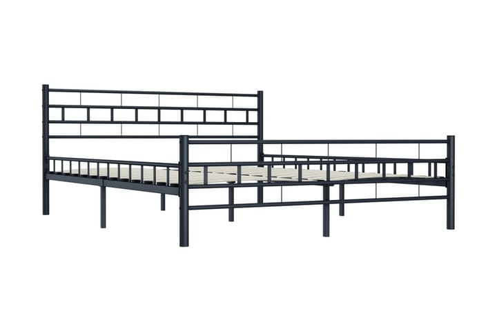 Sängram svart stål 160x200 cm - Svart - Möbler - Sovrum - Sängram & sängstomme