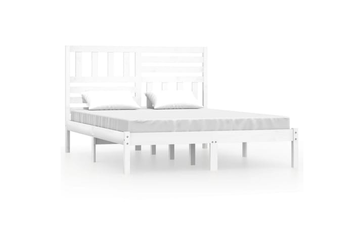 Sängram vit massivt furu 140x200 cm - Vit - Möbler - Sovrum - Sängram & sängstomme