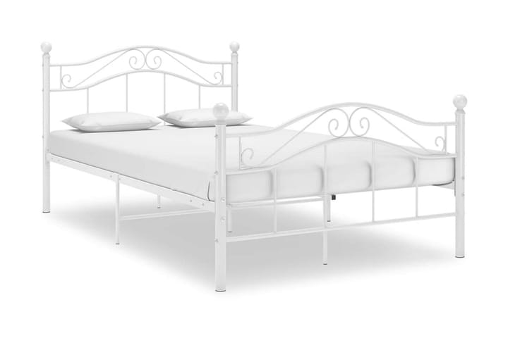 Sängram vit metall 120x200 cm - Vit - Möbler - Sovrum - Sängram & sängstomme