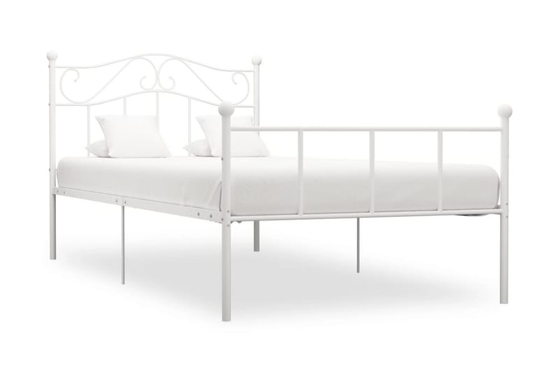 Sängram vit metall 90x200 cm - Vit - Möbler - Sovrum - Sängram & sängstomme