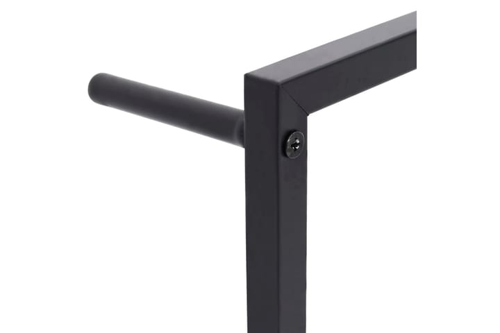 Handdukshängare svart 45x10x115 cm stål - Svart - Möbler - Tillbehör & accessoarer - Badrumstillbehör - Handdukshängare