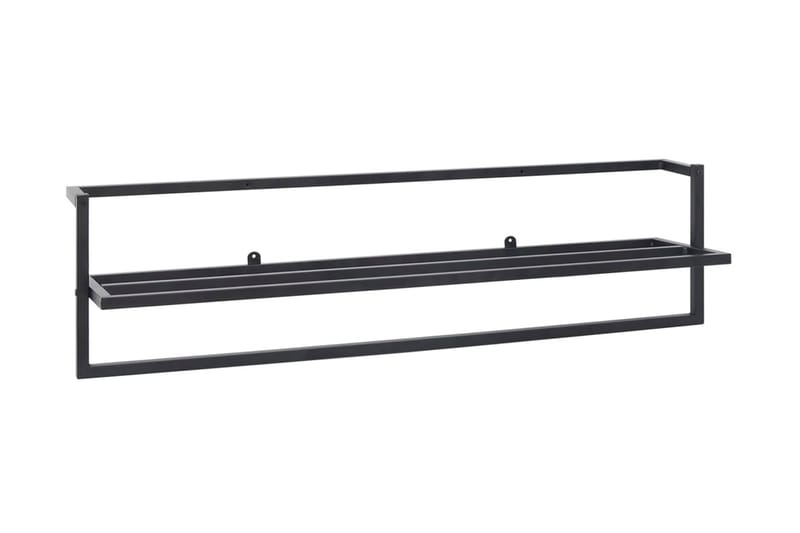 Handdukshängare svart 95x25x22 cm stål - Svart - Möbler - Tillbehör & accessoarer - Badrumstillbehör - Handdukshängare