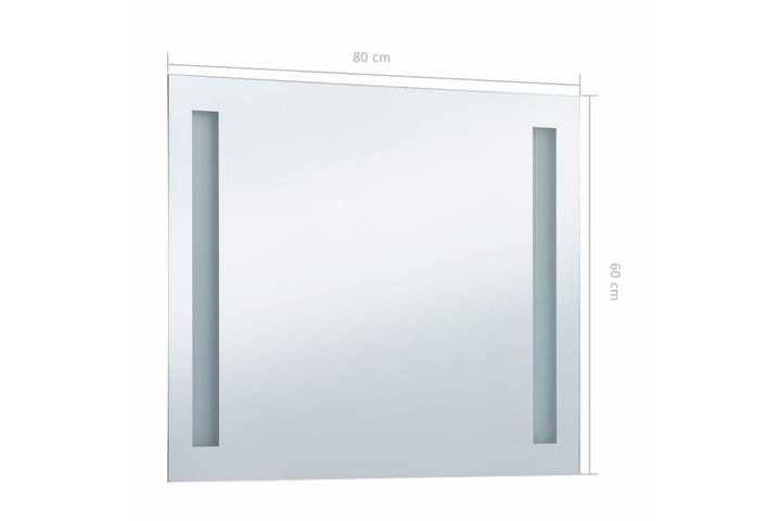Badrumsspegel LED 80x60 cm - Silver - Möbler - Tillbehör & accessoarer - Badrumstillbehör