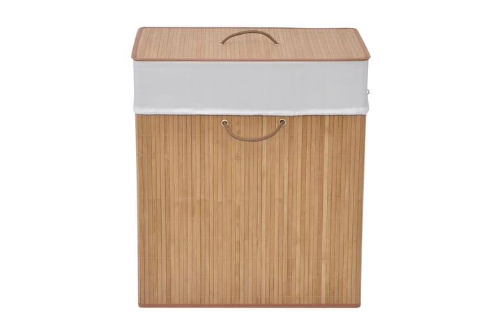 Tvättkorg i bambu rektangulär naturfärg - Brun - Möbler - Tillbehör & accessoarer - Badrumstillbehör