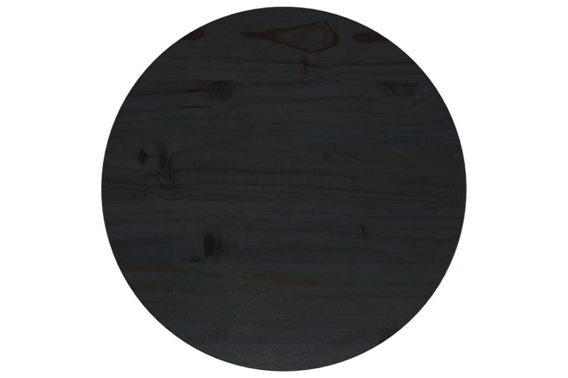 Bordsskiva svart 40x2,5 cm massiv furu