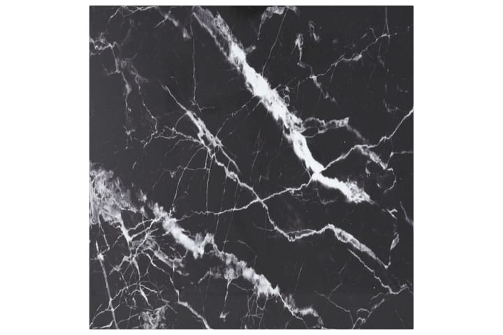 Bordsskiva svart 80x80 cm 6 mm härdat glas med marmortextur - Svart - Möbler - Tillbehör & accessoarer - Bordstillbehör - Bordsskiva