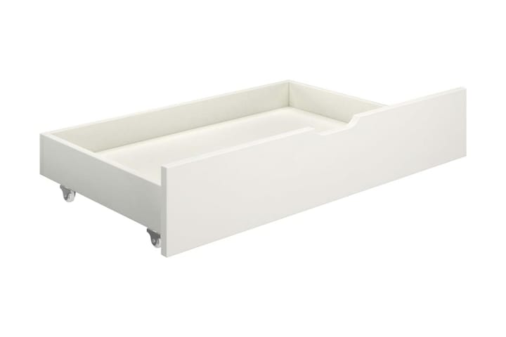 Sänglådor 2 st vit massiv furu - Vit - Möbler - Sovrum - Förvaring sovrum - Sänglåda