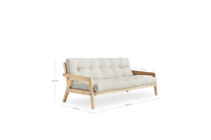 GRAB Bäddsoffa Natur - Karup Design - Möbler - Vardagsrum - Bäddsoffor - Futon - Futon soffa