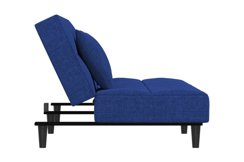 Bäddsoffa 2-sits med två kuddar blå tyg - Blå - Möbler - Vardagsrum - Bäddsoffor