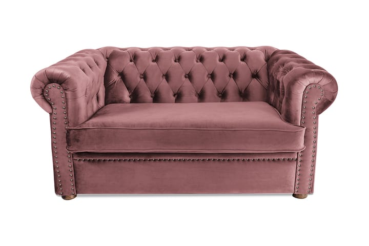 CHESTERFIELD DELUXE bäddsoffa 2-sits Rosa