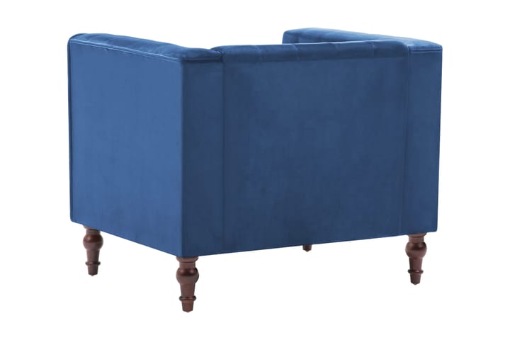 Fåtölj blå sammet - Blå - Möbler - Vardagsrum - Fåtöljer - Chesterfield fåtölj