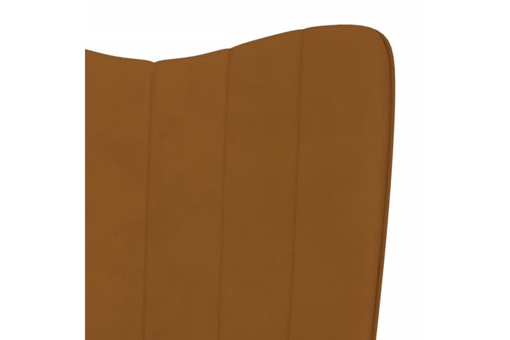 Vilstol med fotpall brun sammet - Brun - Möbler - Vardagsrum - Fåtöljer & fotpallar