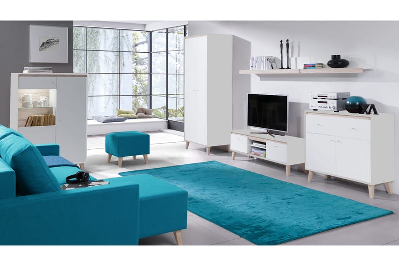 Oviedo Vardagsrumsset - Blå/Vit - Möbler - Vardagsrum - Möbelset för vardagsrum