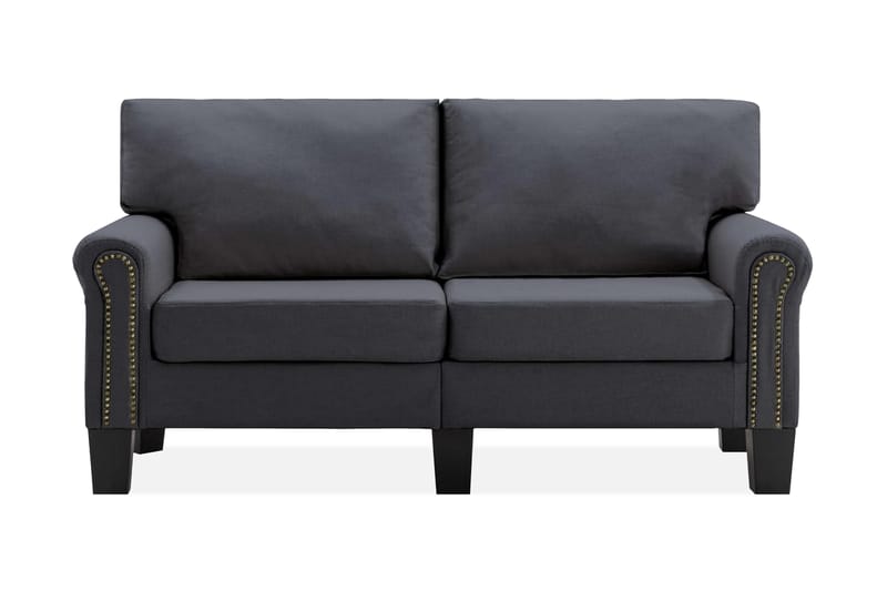 Soffa 2-sits mörkgrå tyg