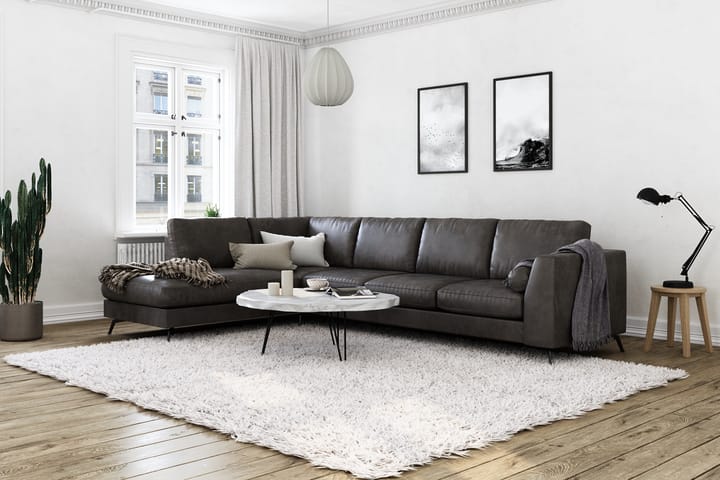 NASHVILLE LYX 4-sits Soffa med Schäslong Vänster Konstläder - Möbler - Vardagsrum - Soffor - Divansoffor & schäslong